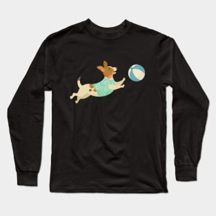 teddy roosevelt terrier dog enjoying Long Sleeve T-Shirt